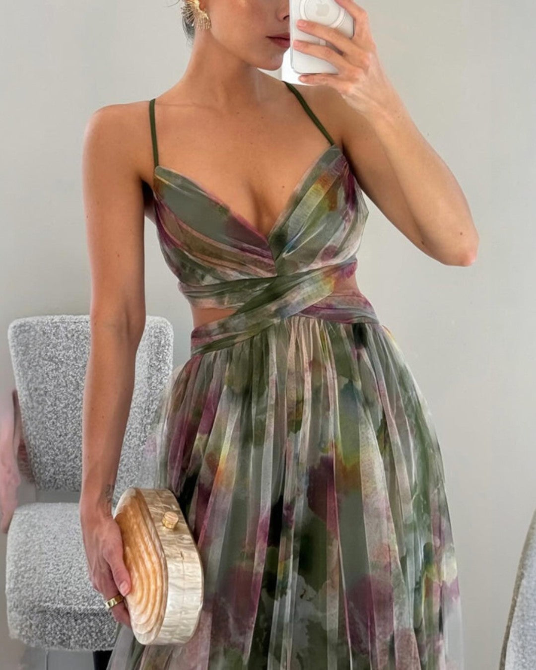 Merida | Floral Chiffon Maxi Dress