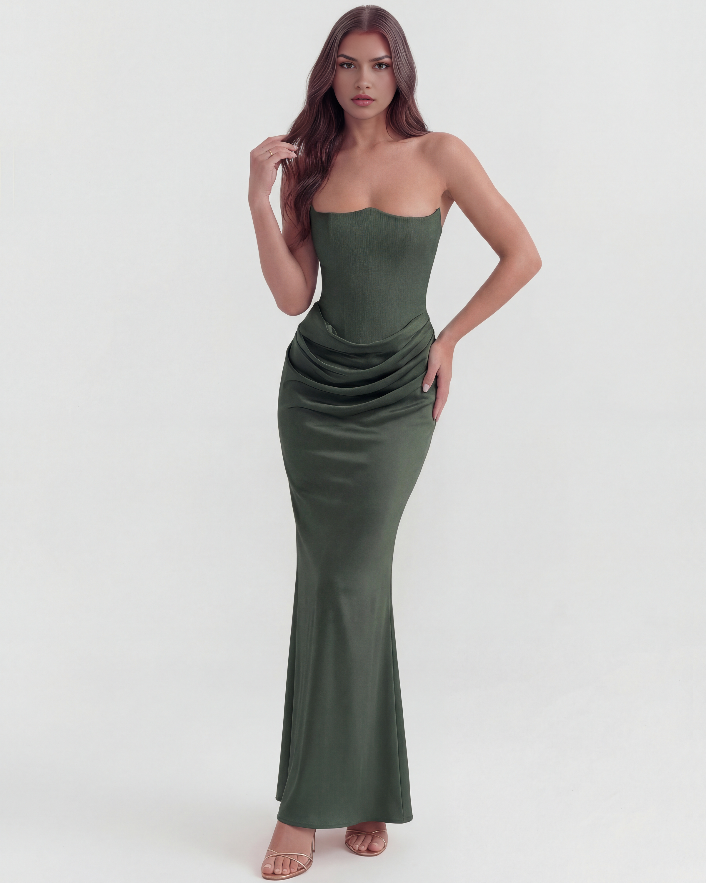 Yona - Elegant Corset Maxi Dress