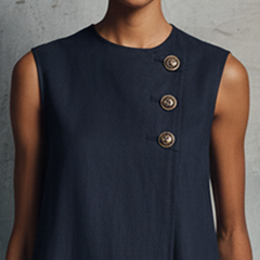 Beatrice | Asymmetric Button Mini Dress