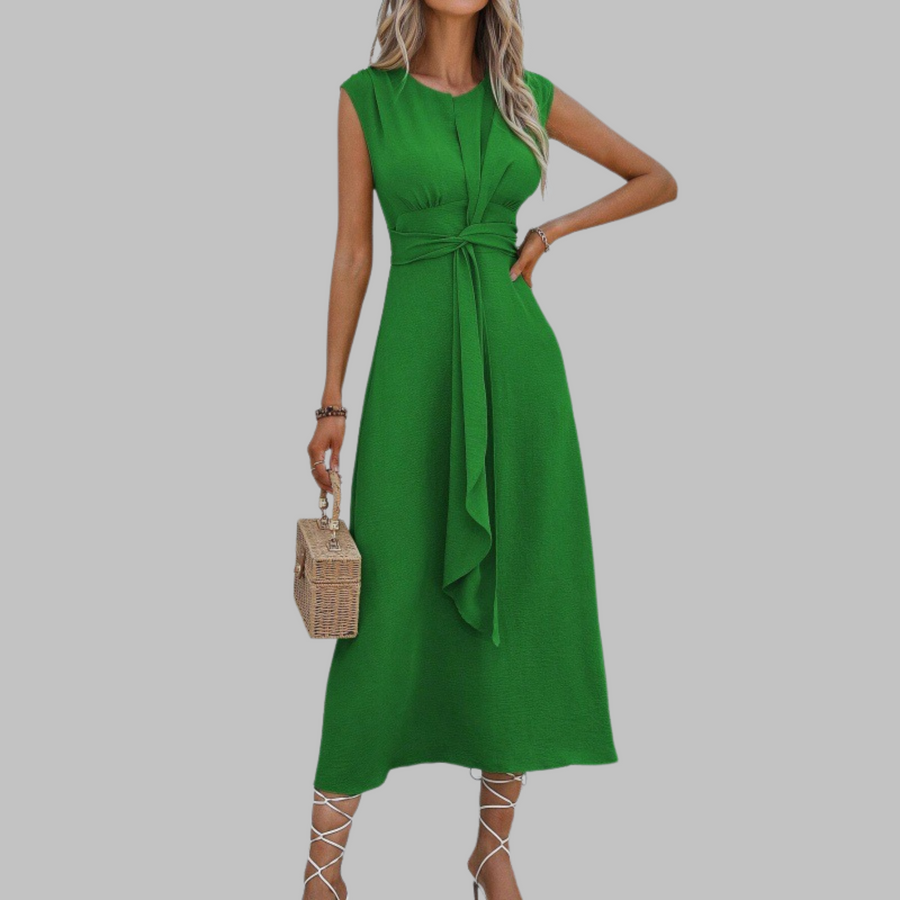 Rosemary - Elegant Sleeveless Round-Neck Maxi Dress