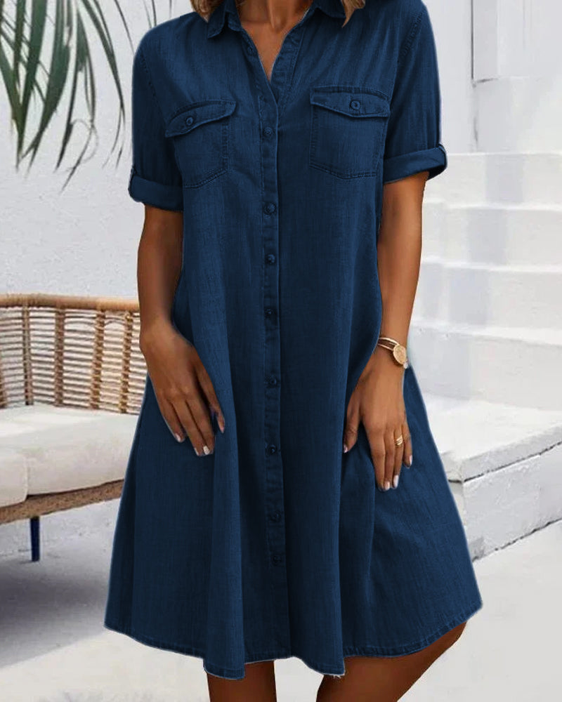 Lena | Casual Denim Shirt Dress