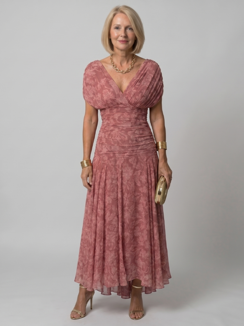 Delphine | Off Shoulder Flow Midi Dress