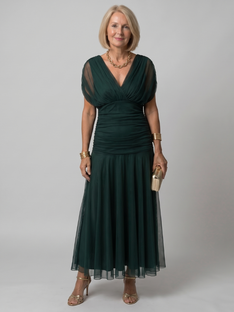 Delphine | Off Shoulder Flow Midi Dress