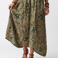 Dorothy | Button-Front Pocket Midi Dress