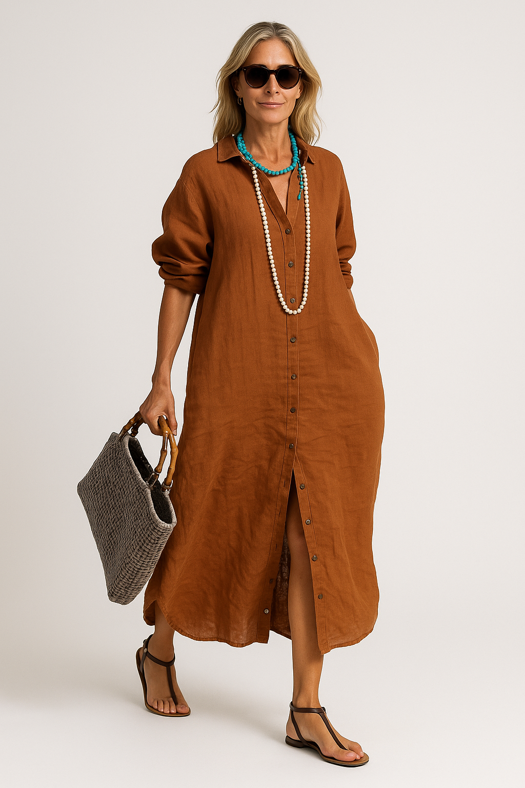 Leah | Linen Oversized Dress