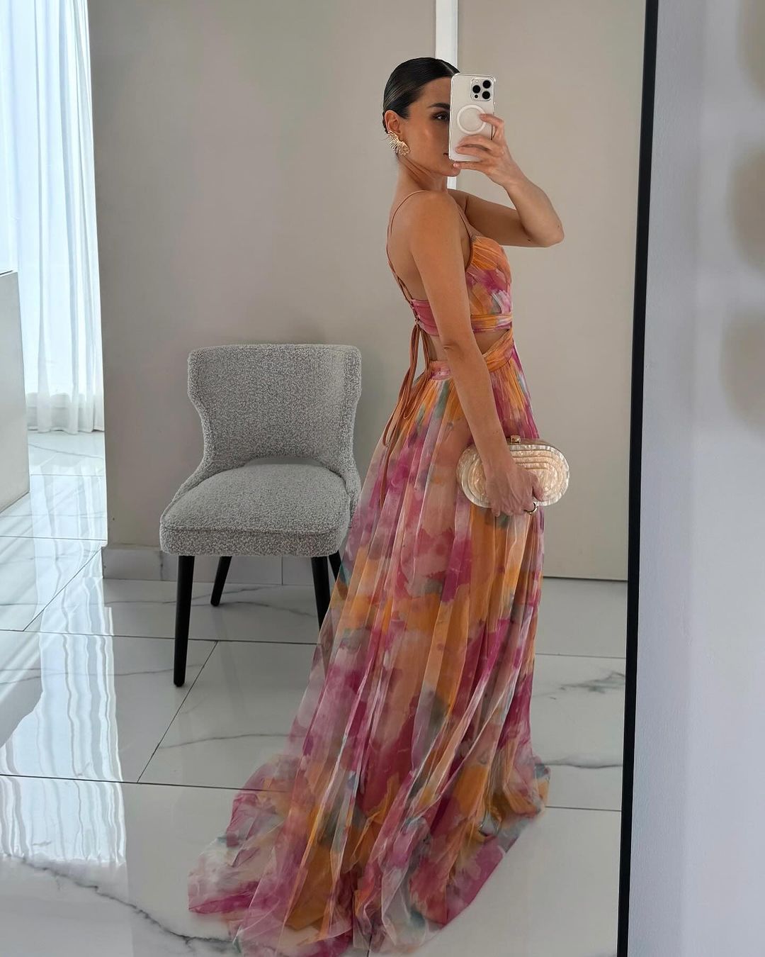 Merida | Floral Chiffon Maxi Dress