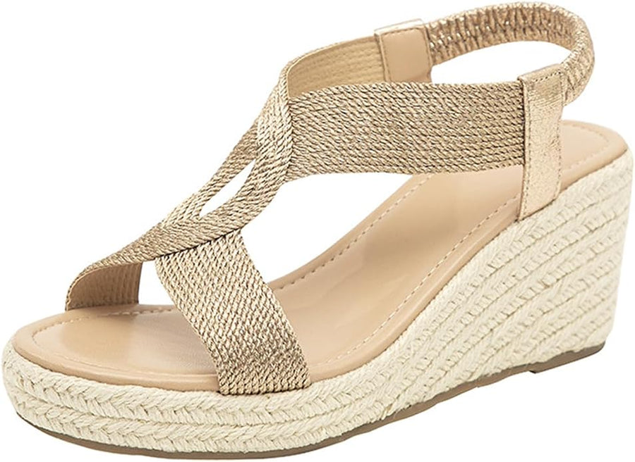 Helga - Braided Wedge Summer Sandals