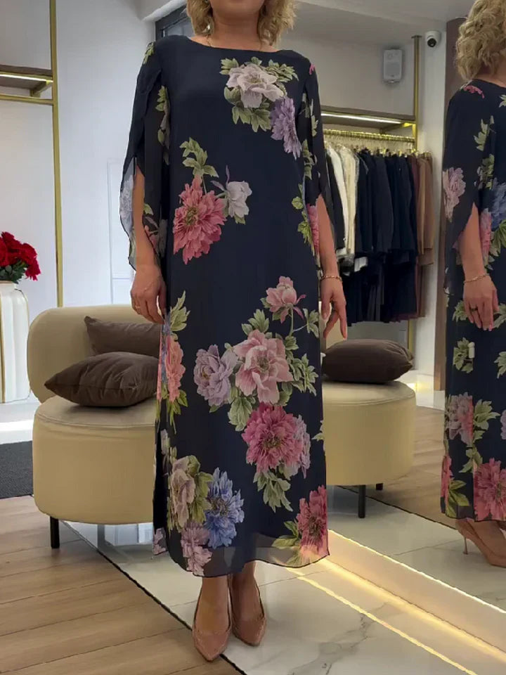 Saylor | Lightweight Floral Chiffon Maxi Dress