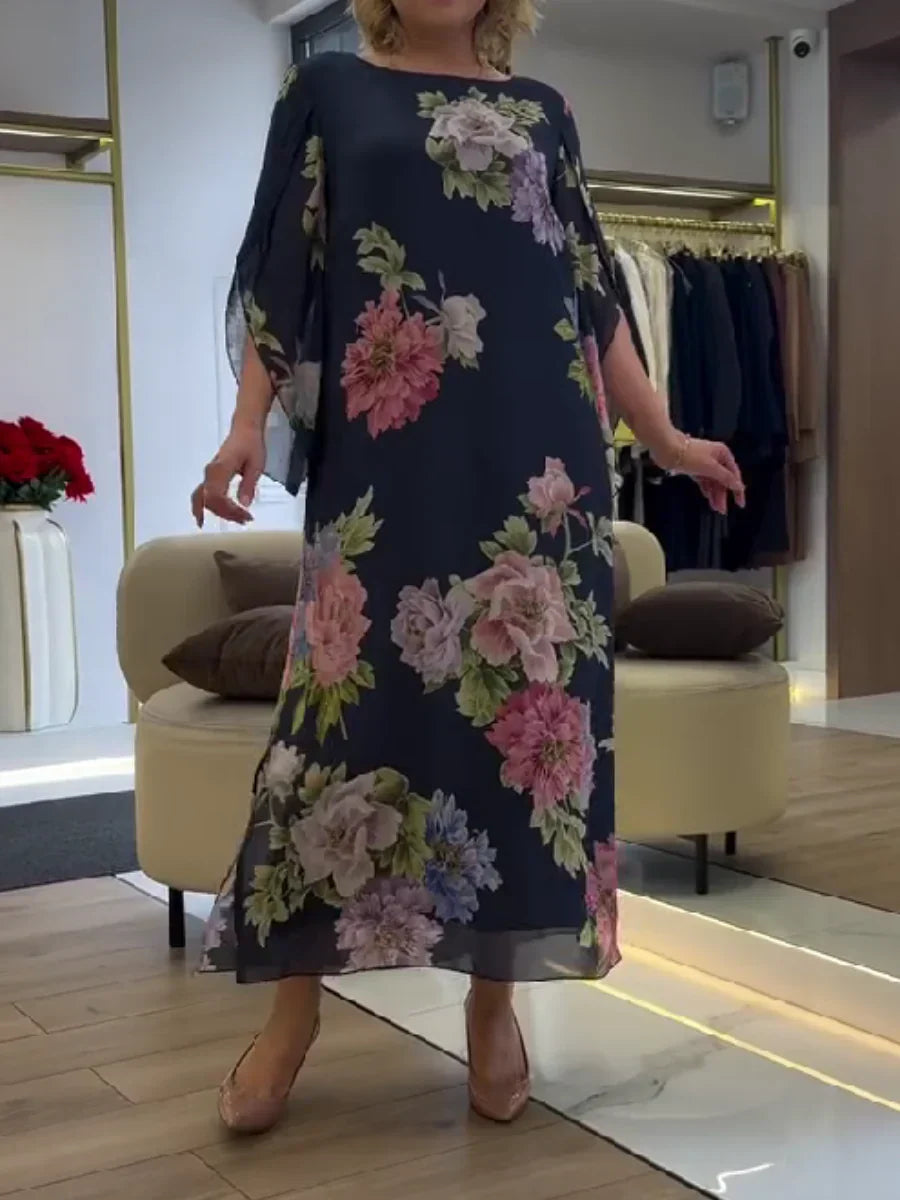 Saylor | Lightweight Floral Chiffon Maxi Dress