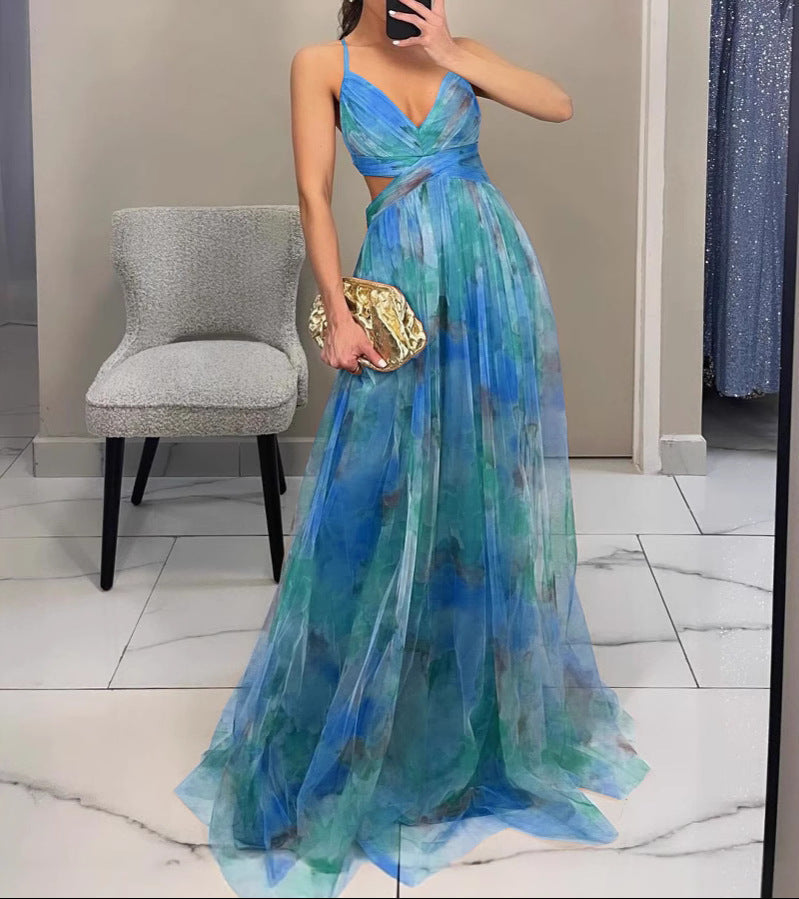 Merida | Floral Chiffon Maxi Dress