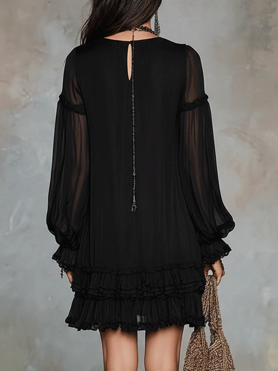 Aurelia | Ruffle Trim Mini Dress