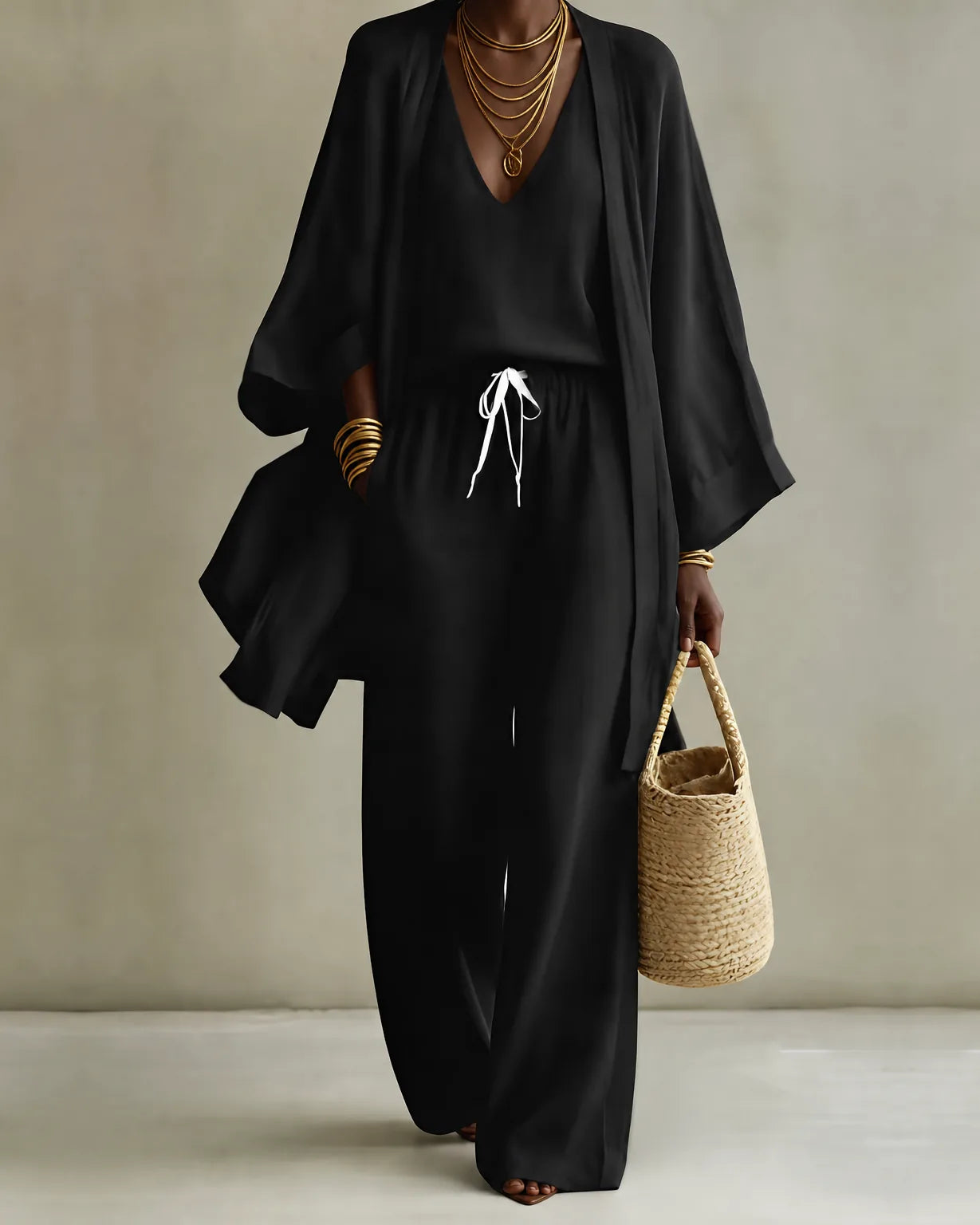 Tanisha | 3-Piece Linen Look Set