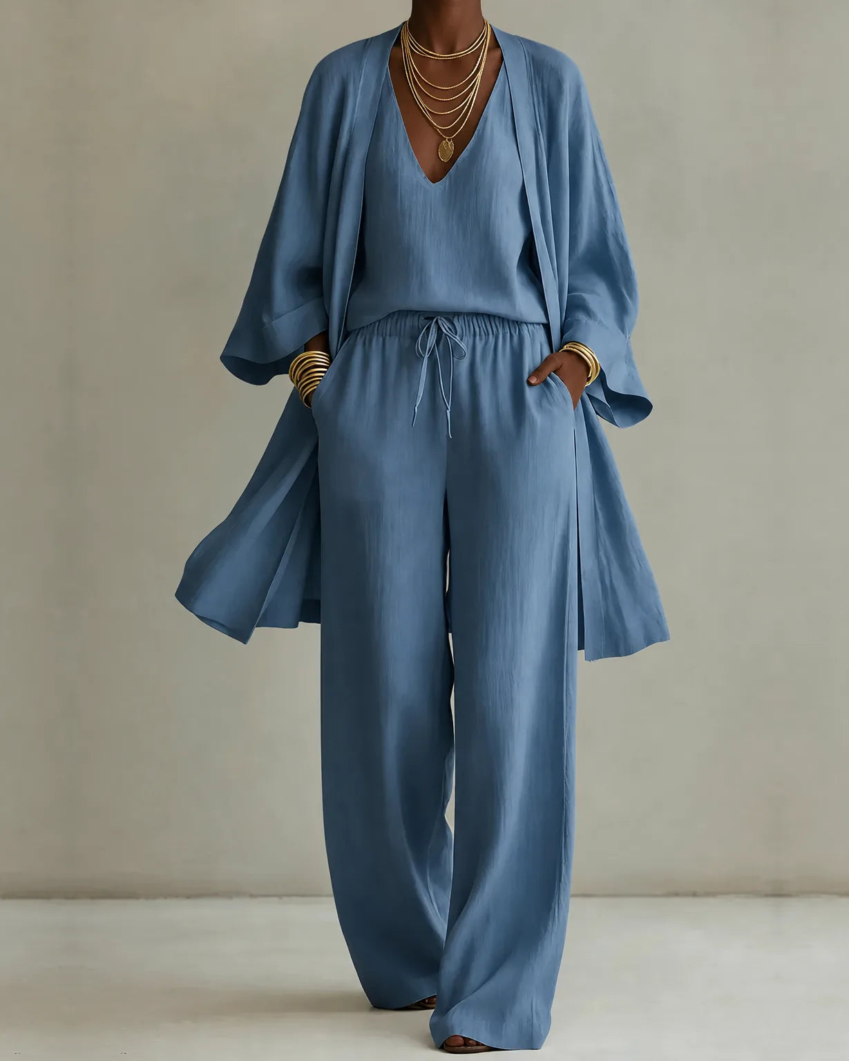 Tanisha | 3-Piece Linen Look Set