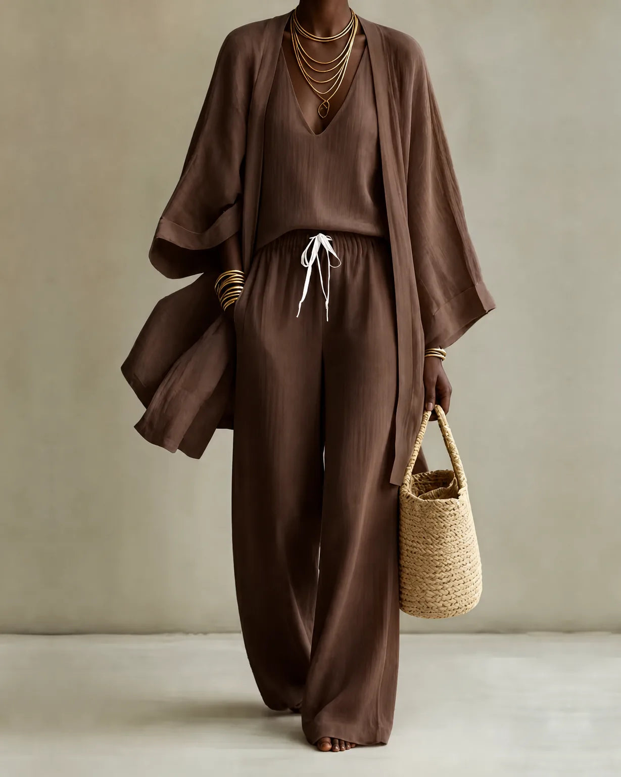 Tanisha | 3-Piece Linen Look Set