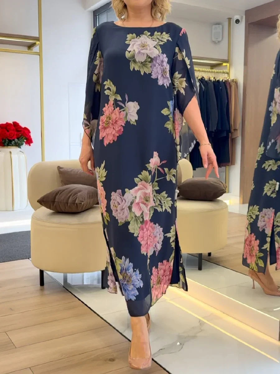 Saylor | Lightweight Floral Chiffon Maxi Dress