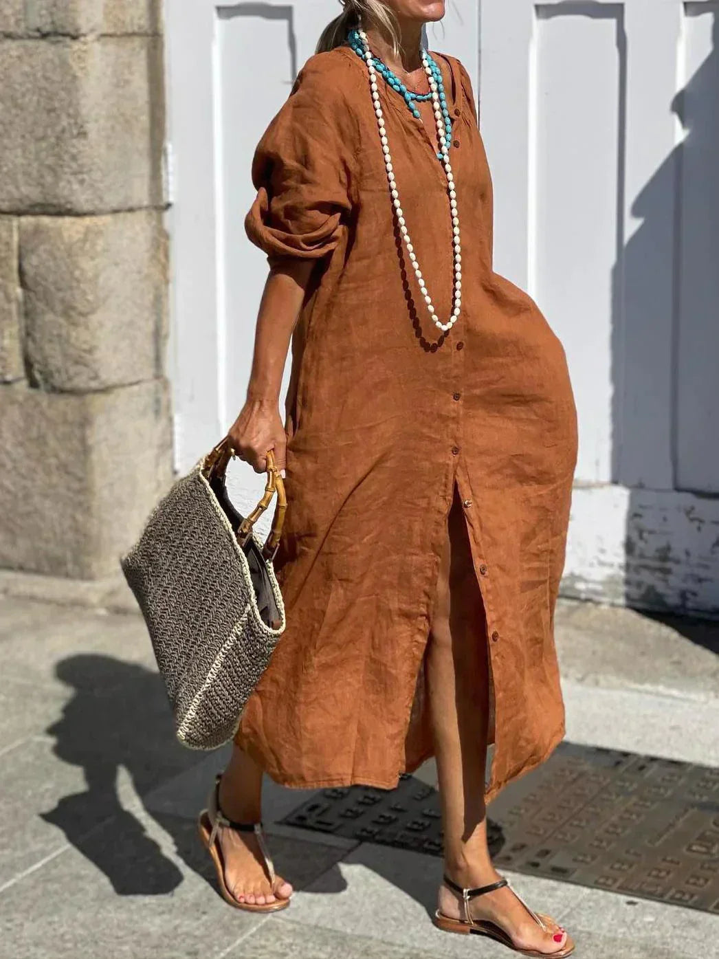 Leah | Linen Oversized Dress